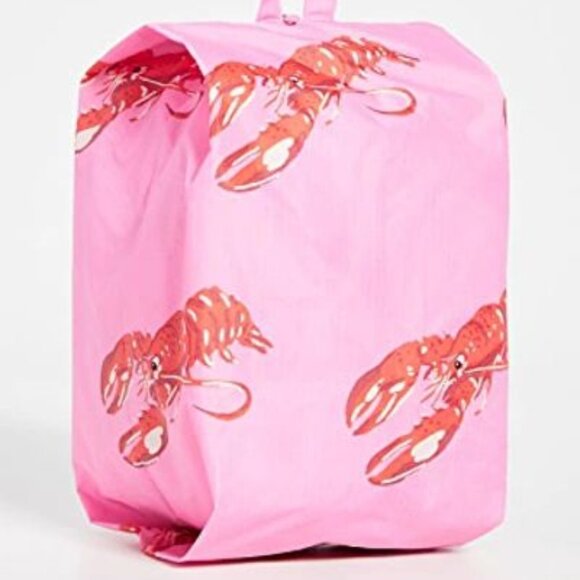 NWOT Baggu 3D Zip Pouch Large - Pink Lobster (Fancy Animal) - Picture 6 of 6